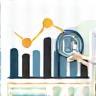 Icon representing data analysis and planning charts